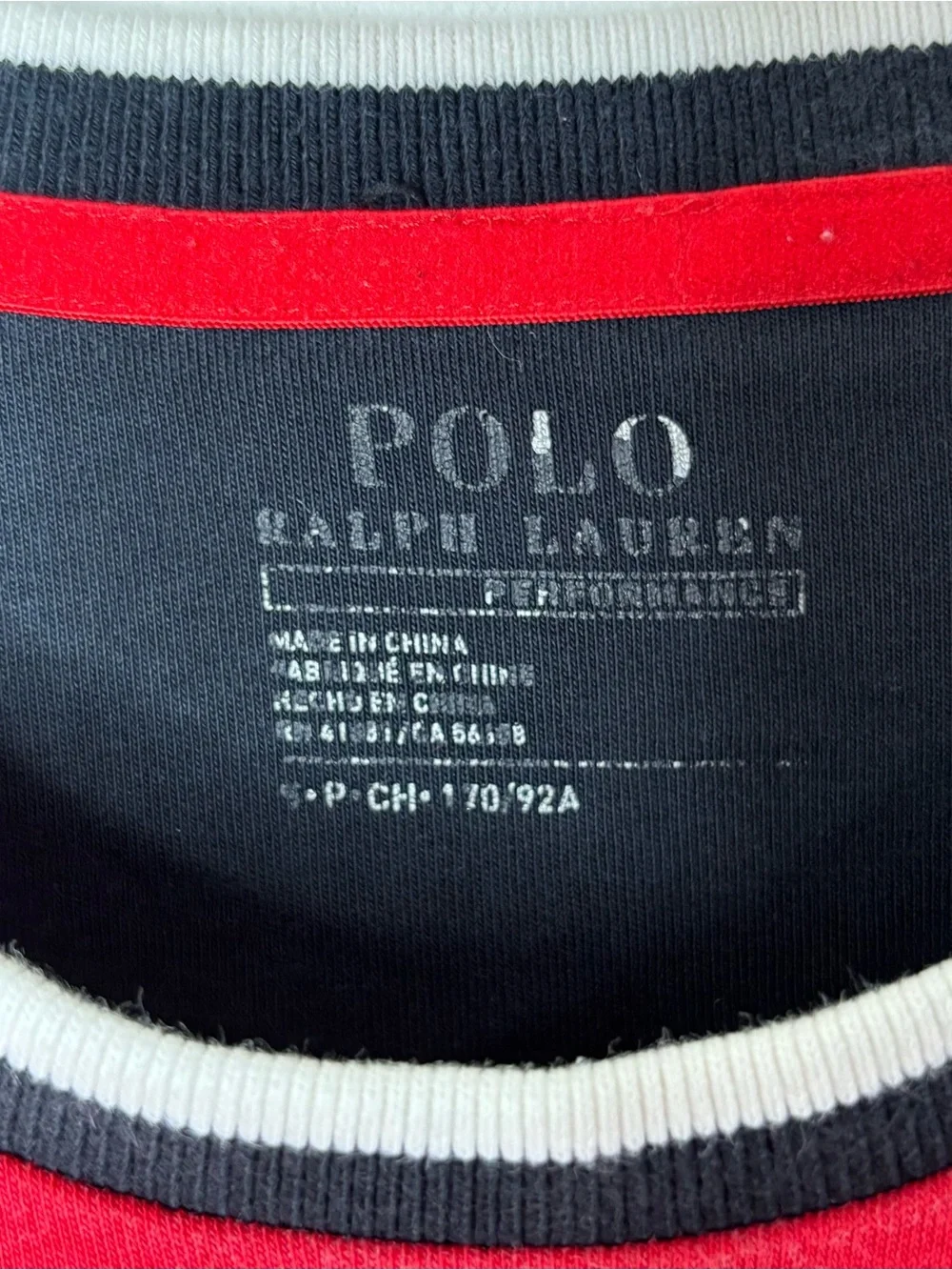 Polo Ralph Lauren Men’s Performance Crew Sweatshirt Red Black Big Pony Graphic S